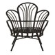 image 5 of Interiors by Premier Black Natural Rattan Back Chair Metal Legs, High Back Rattan Lounge Chair, Outdoor Rattan Chair for Garden