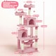 image 3 of Yaheetech 158 cm Multi Level Cat Tree with Condos Pink