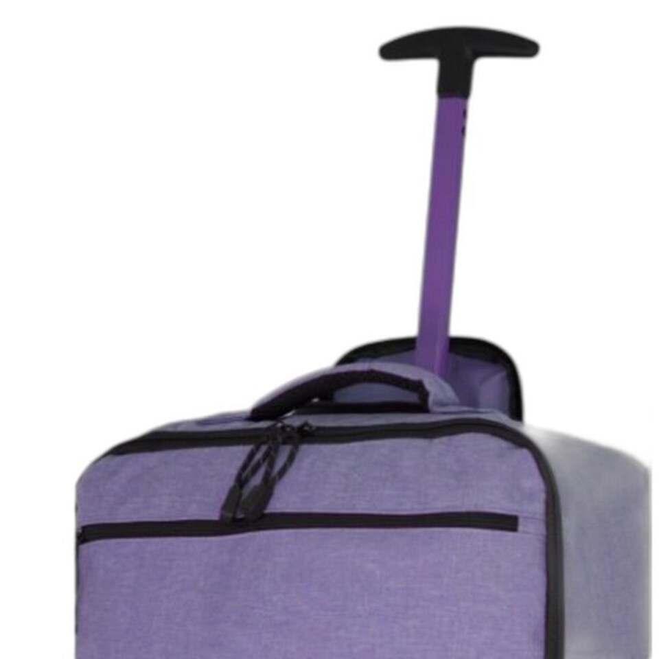 image 1 of Telescopic Handle Carry-On Bags - Purple