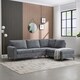 image 7 of Roma 4 Seater Fabric Corner Sofa Grey | Charcoal
