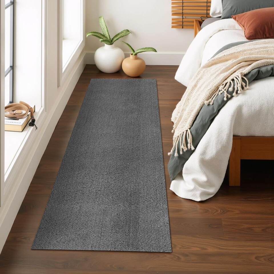 image 1 of RUGLENZA HOME -  STELLA SHAGGY RUG - 22 MM - ANTHRACITE - 80 x 150 CM