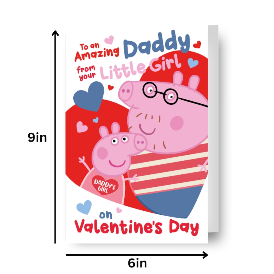 image 1 of Peppa Pig 'Amazing Daddy' Valentine's Day Card