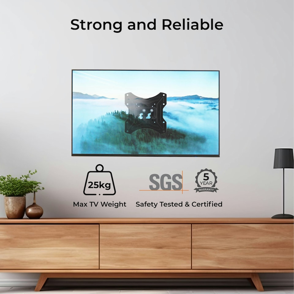 image 1 of Ross Flat to Wall TV wall mount 23-50” 75x75mm to 200x200mm 25kg