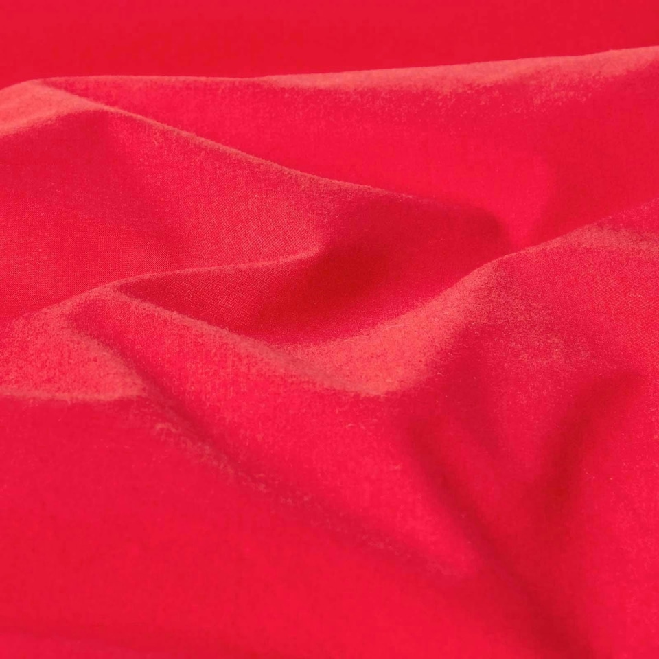 image 1 of Homescapes Red Cotton Cot Bed Duvet Cover Set - 200 Thread Count | Red | One Size