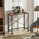 image 6 of HOMCOM Folding Desk on Wheels, Writing Table for Home Office, Brown Brown | White