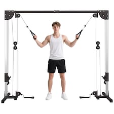SPORTNOW Cable Crossover Machine for Full Body Strength Training