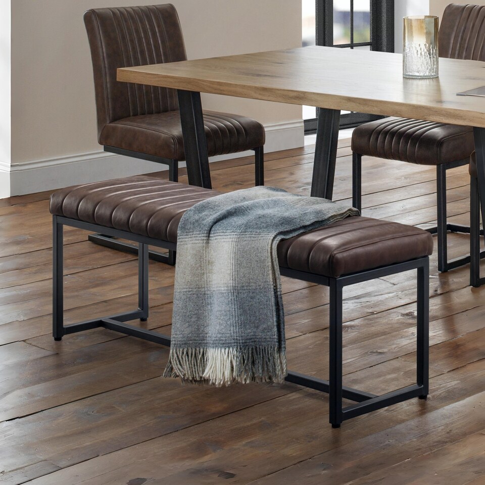 image 1 of Brooklyn Upholstered Bench - Brown