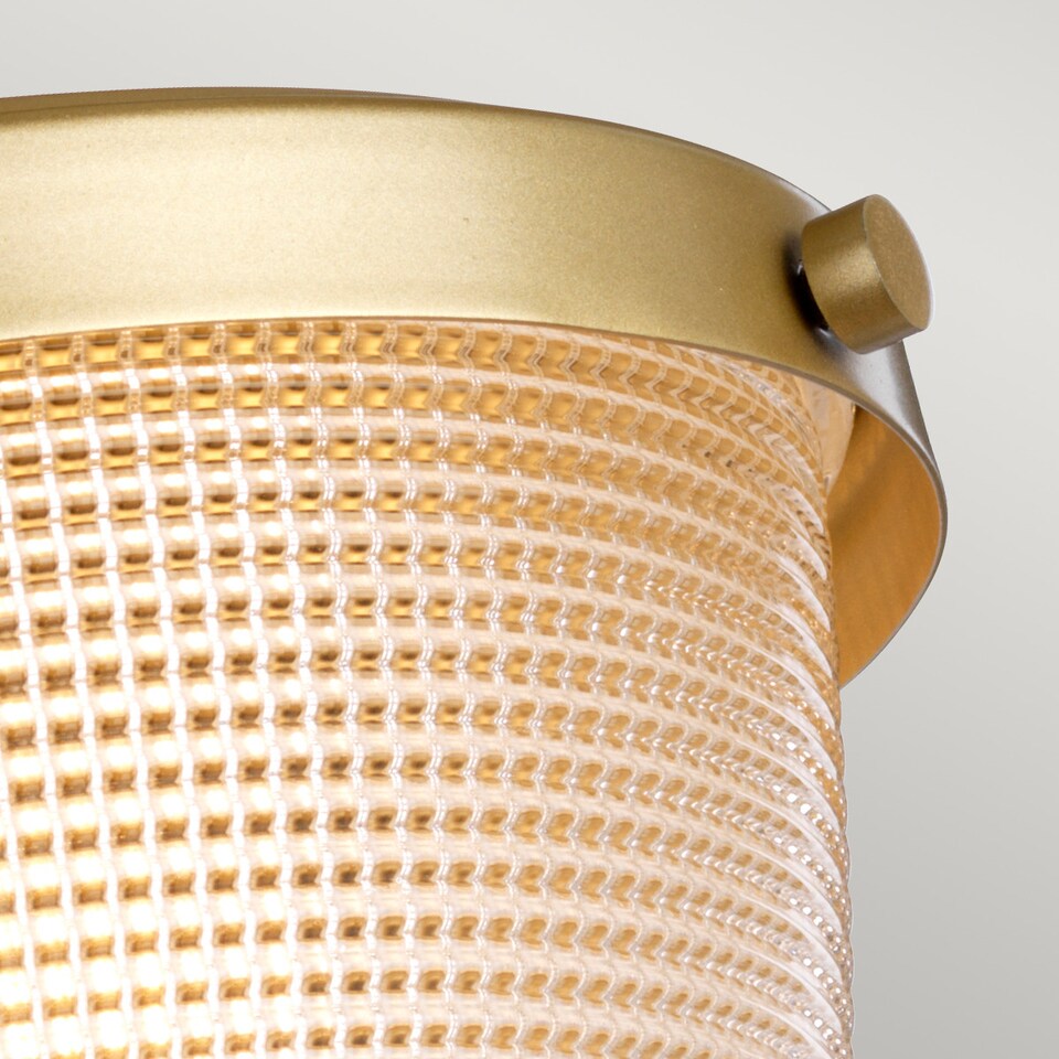 image 1 of Dublin 1 Light Semi-Flush Mount, Painted Natural Brass, IP44, E27