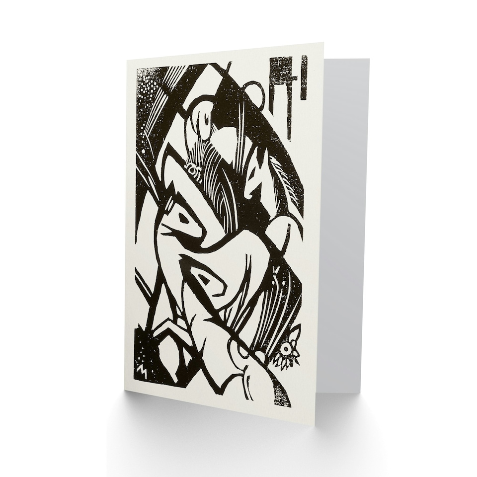 image 1 of Franz Marc Art Card Horses 1912 Abstract Painting