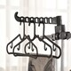 image 8 of HOMCOM 4-Tier Clothes Airer, Foldable Clothes Drying Rack with Wheels and Wings, Steel Garment Laundry Rack for Indoor and Outdoor Use, Black