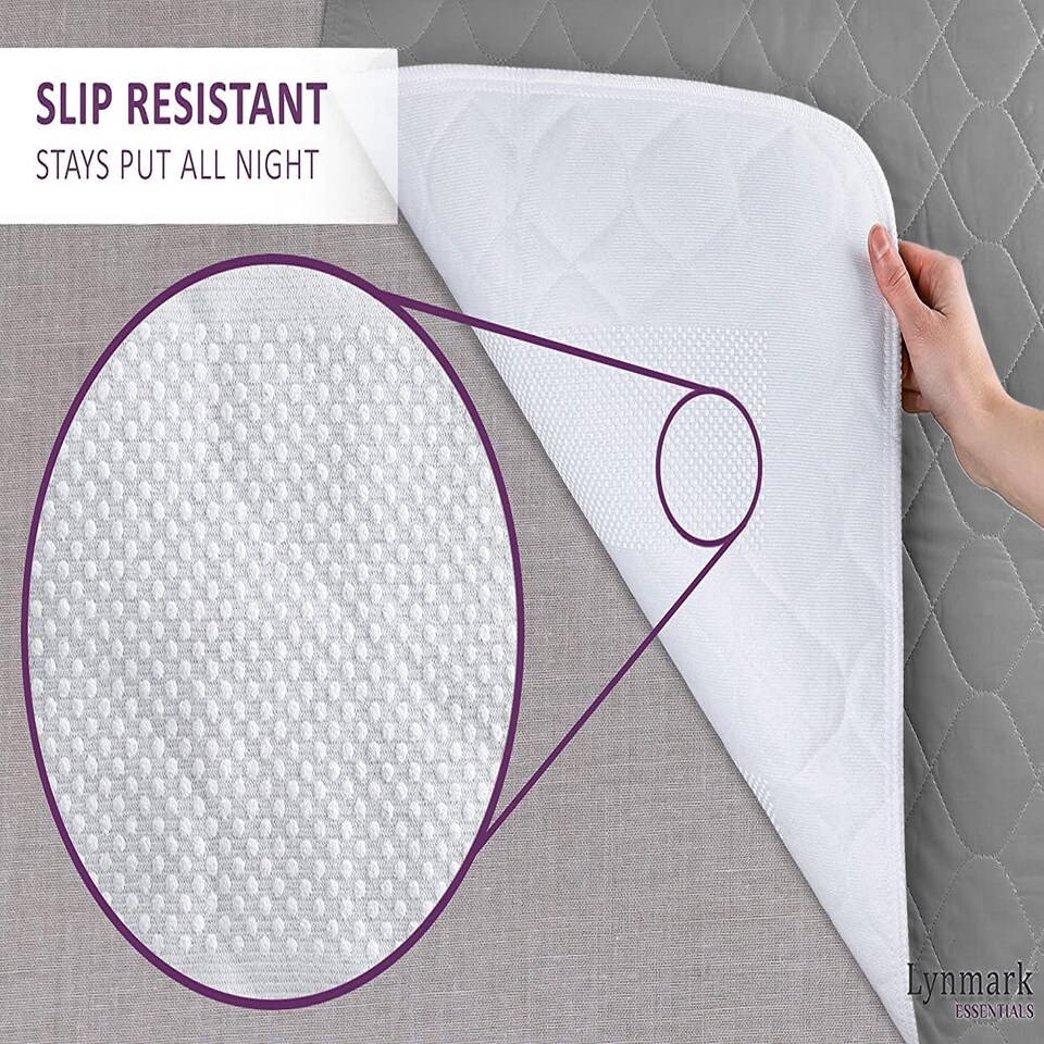 image 1 of Lynmark® 2x Toddler Potty Training Bed Pads, Absorbs Up to 1000ml, 85x70cm | Grey | 2 pack | 2