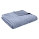 image 3 of Bianca Attica Velvet Embroidered Bedspread | Blue | One Size