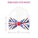 image 5 of Pack of 6 Union Jack Sequin Bowtie Red | One Size