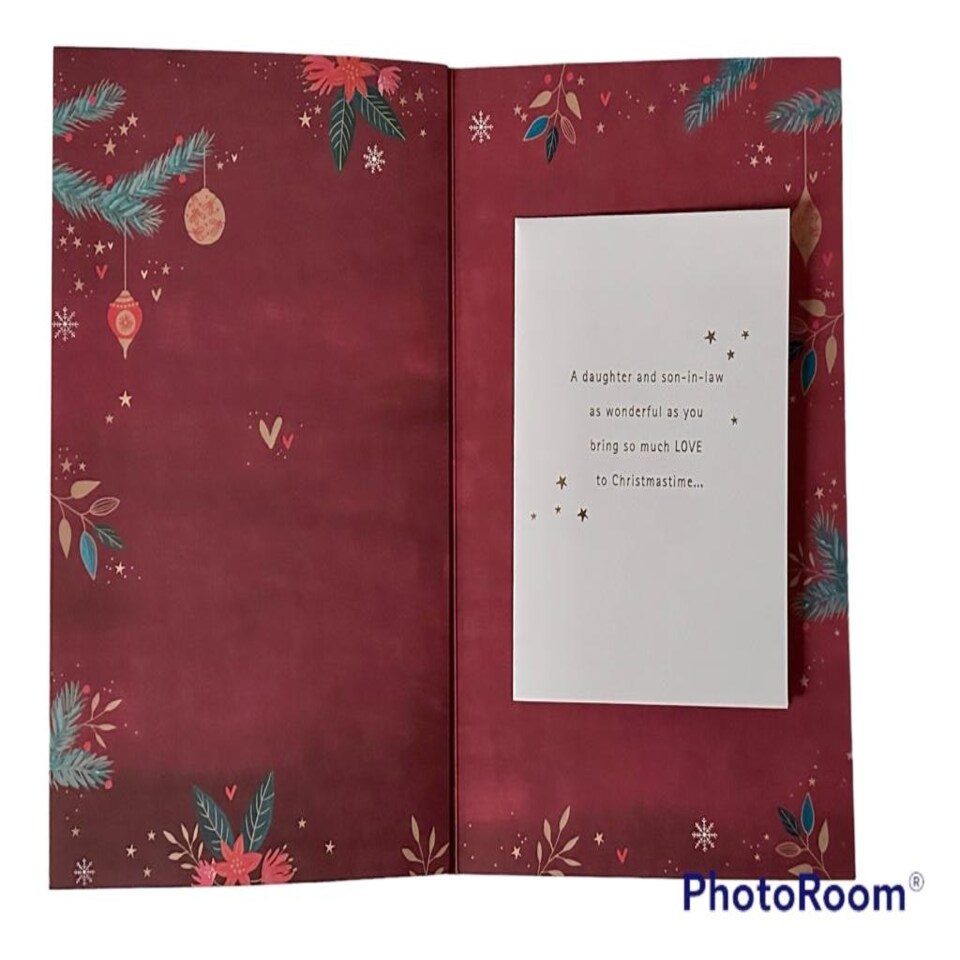 image 1 of Laser cut two doves-Daughter & Son In Law Christmas Card