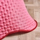 image 3 of OHS Scallop Edge Quilted Throw Lightweight Blanket Bedspread | Pink | Pink/Red | One Size