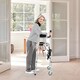 image 3 of COSTWAY Versatile Rolling Walker All Terrain Stand-Assist Walker-Silver