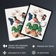 image 2 of Hummingbird Cyclamen Butterflies Seashells Bolton Huge Wall Art Poster Print