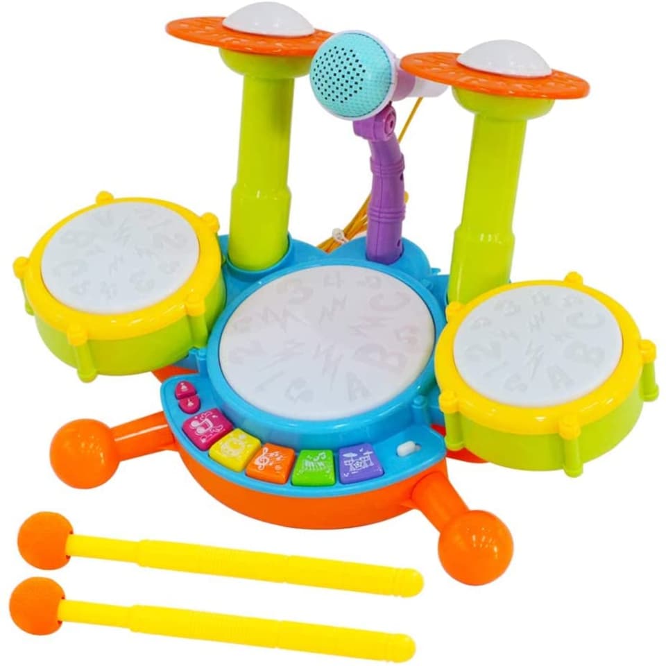 image 1 of Beginners Musical Table Top Drum Kit Play Set