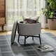 image 4 of Living and Home Contemporary Velvet Ottoman Metal Legs