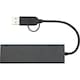 image 2 of Tekio Rise Recycled Aluminium USB 2.0 Hub - Solid Black - One Size