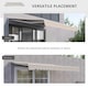 image 4 of Outsunny Garden Door Awning Retractable Canopy Electric Shelter 3.5m Cream