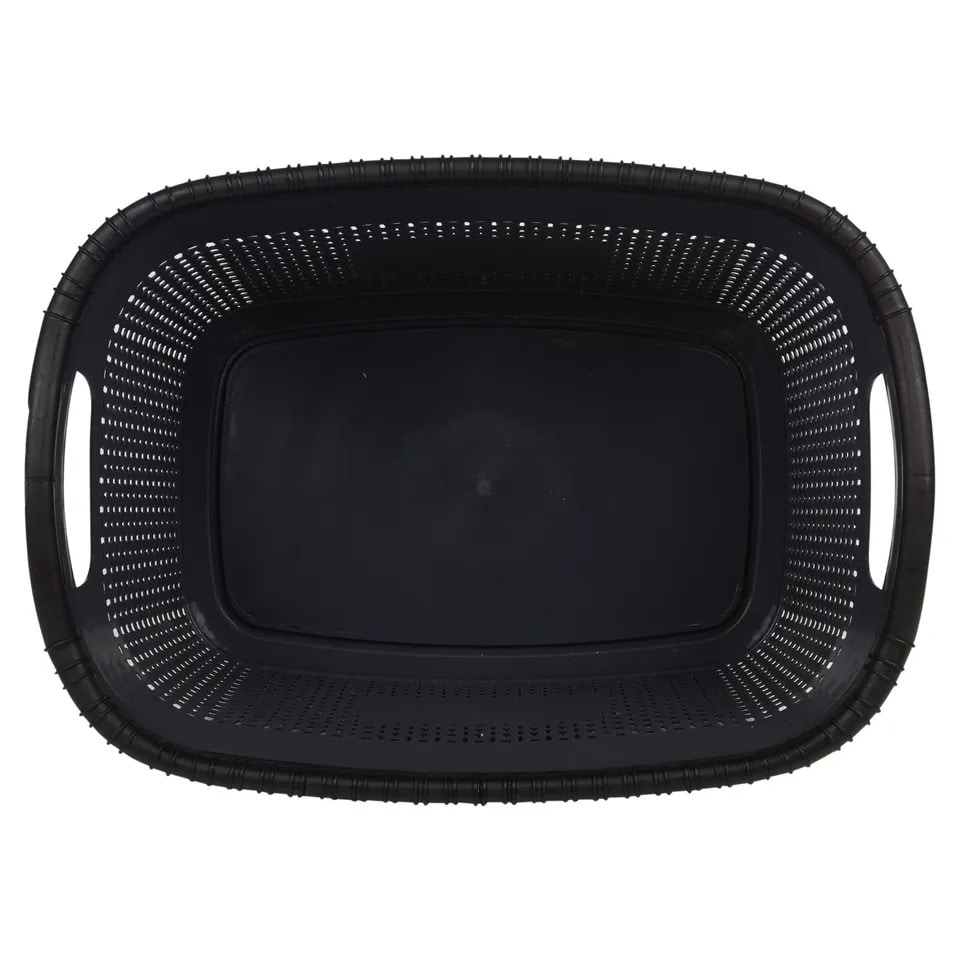 image 1 of 40L Violetta Laundry Baskets with Handles | Black | 1