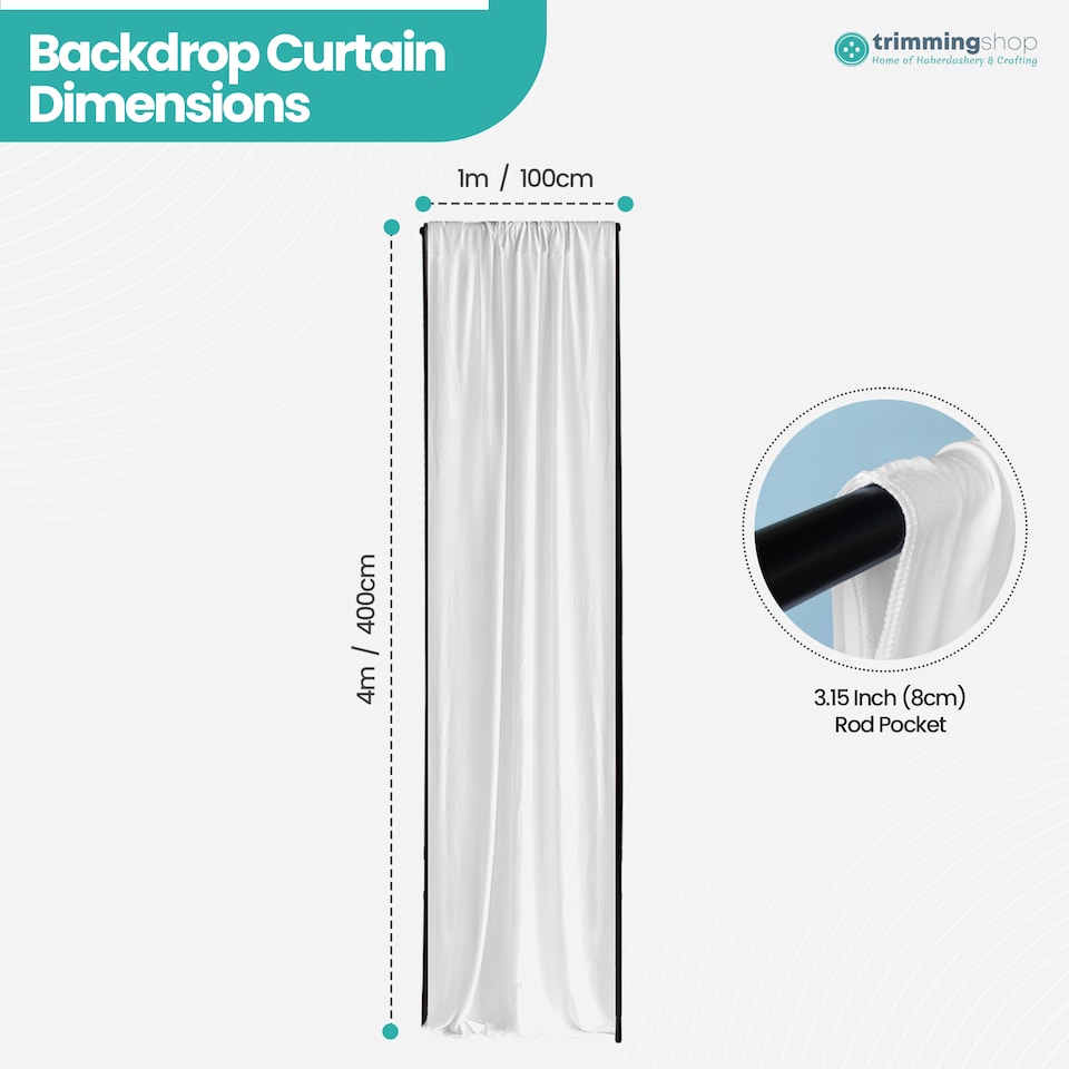 image 1 of 4x1m Spandex Backdrop Photography Background Drapes with Rod Pocket