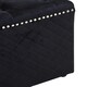 image 4 of Interiors by Premier Square Black Velvet Ottoman, Stylish Padded Velvet Footstool, Compact Upholstered Pouffe for Living Room Black