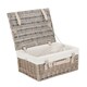 image 7 of 41cm Antique Wash Wicker Picnic Basket with Lining Grey | Grey | One Size
