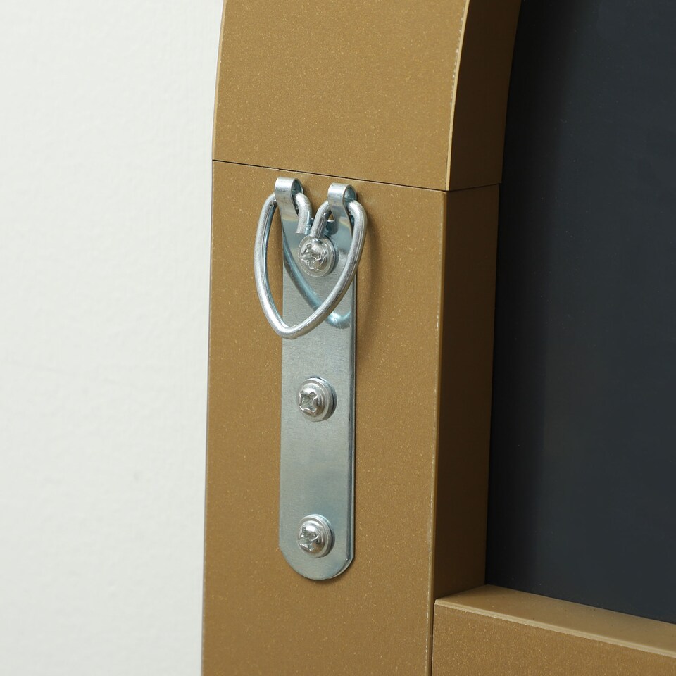 image 1 of HOMCOM Arched Full Length Mirror, 50 150cm Wall Mounted, Leaning, Free Standing Full Body Mirror, Frameless, for Living Room, Bedroom, Gold Tone