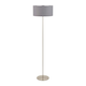 image 1 of Brushed Silver and Steel Grey Floor Lamp
