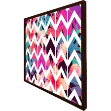 Tropical geometric zig zags (Picture Frame) Brown | XL