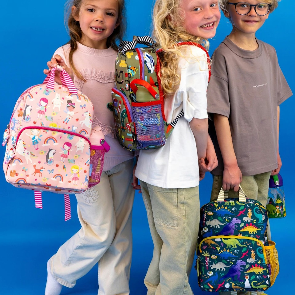 image 1 of Floss & Rock Waterproof Children's Backpack - Dinosaur Multi