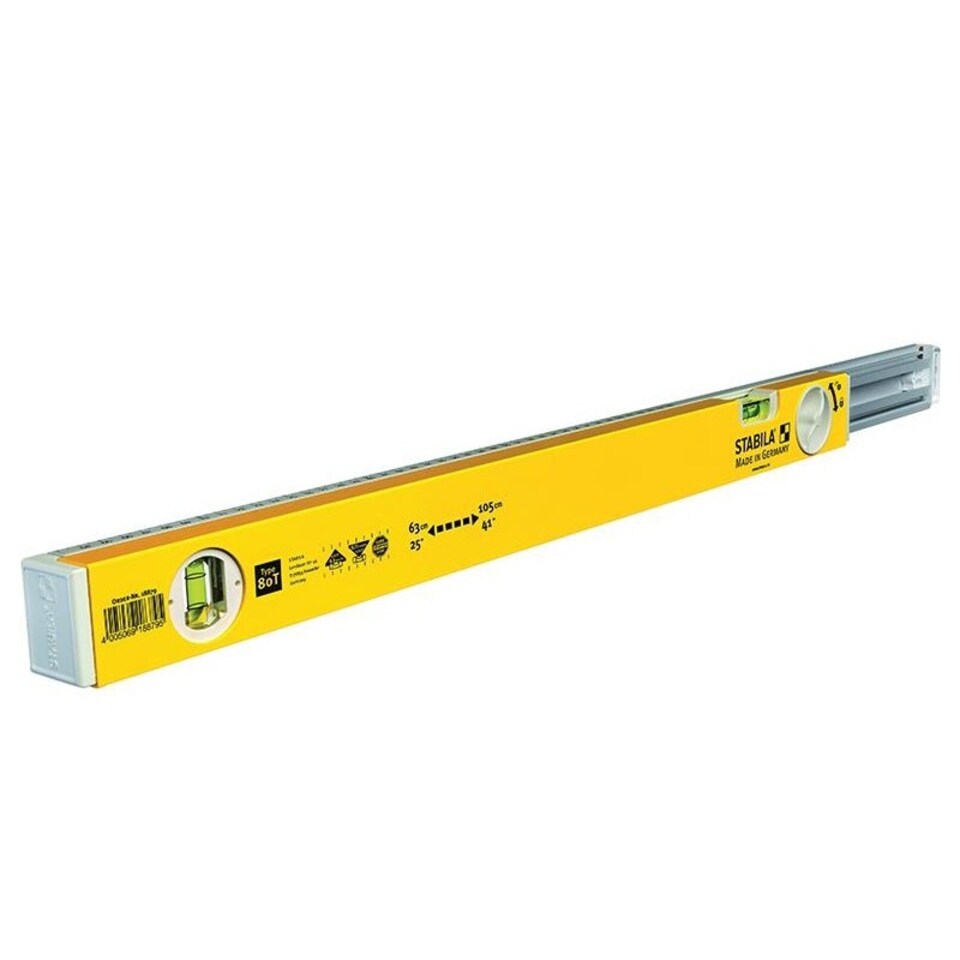 Stabila 80t Telescopic Spirit Level - Multi Colour - 63-105cm