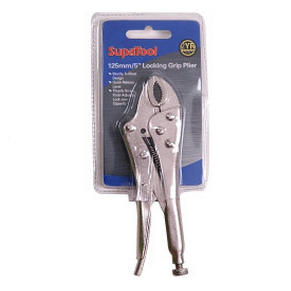 SupaTool Locking Grip Plier - Silver - 125mm