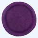 image 1 of Homescapes Luxury Reversible Round Bath Mat - Plum | Purple