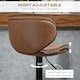 image 4 of HOMCOM Bar Stool Set of 2 Microfiber Cloth Adjustable Armless Chairs Brown