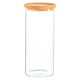 image 1 of Argon Tableware Glass Storage Jar - Cork Lid - 1.5 Litre - Modern Round Scandi Organisation Container Glass Jar