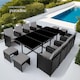 image 8 of Garden Table and Chairs Palma - 12 seats with cushions, dining table, rain cover | Black | black/grey | 53 x 53 x 87 cm | 1