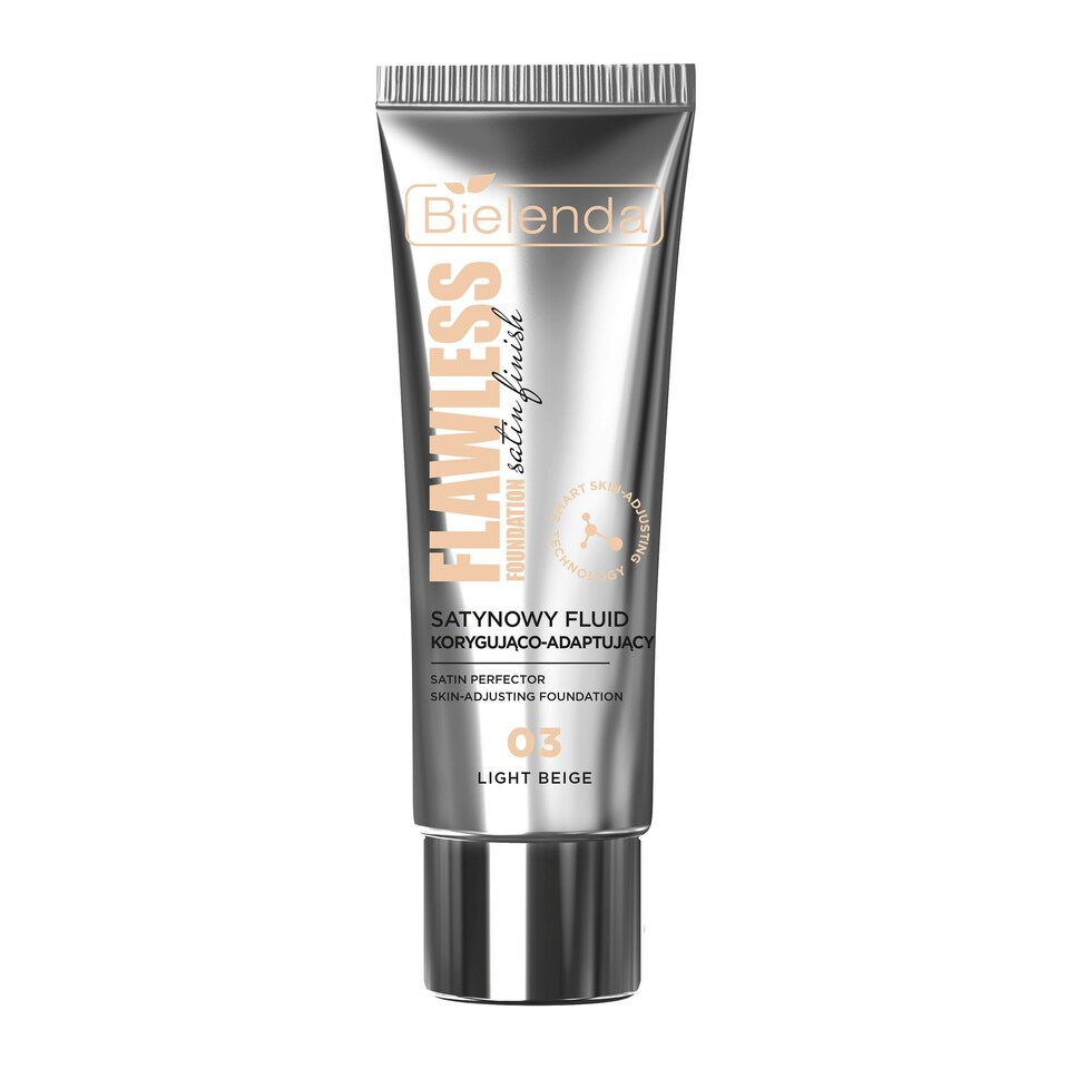 Bielenda Flawless Foundation Satin Correcting and Adapting Fluid 03 Light Beige 30g N/A