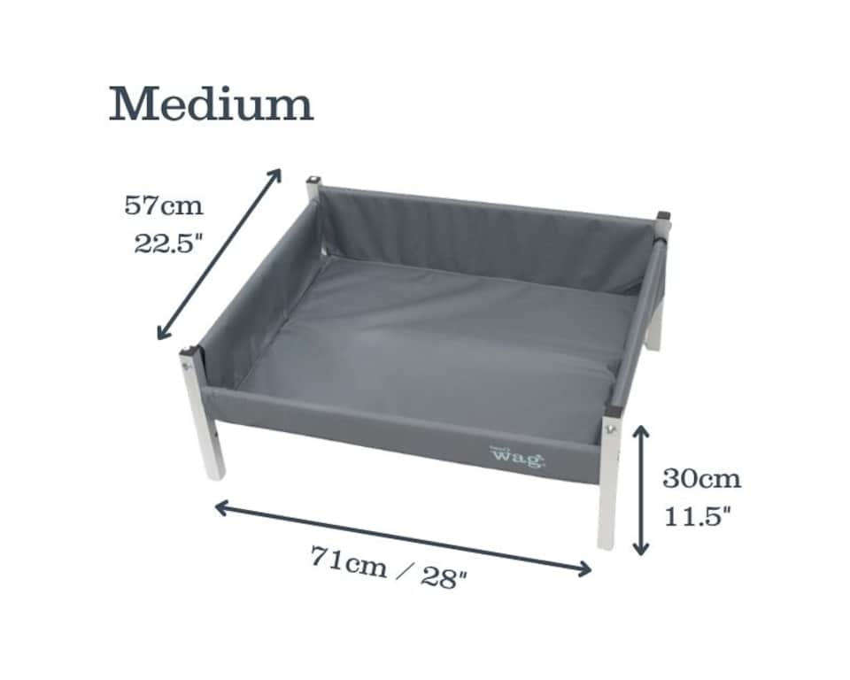 image 1 of Henry Wag Elevated Pet Bed, Provides Comfort and Support For Your Pet, Size Small | Grey | Grey | S
