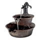 image 1 of GardenKraft 20890 2-Tier Barrel Water Fountain With Pump