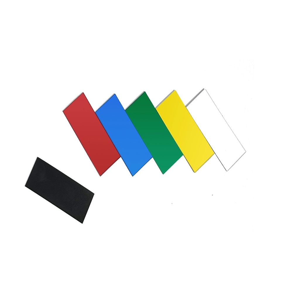 image 1 of Pack of 75 Yellow Magnetic Strip Name Tag Labels