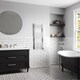 image 2 of Zennor - White Electric Towel Rail H1000mm x W400mm Curved 300w Standard