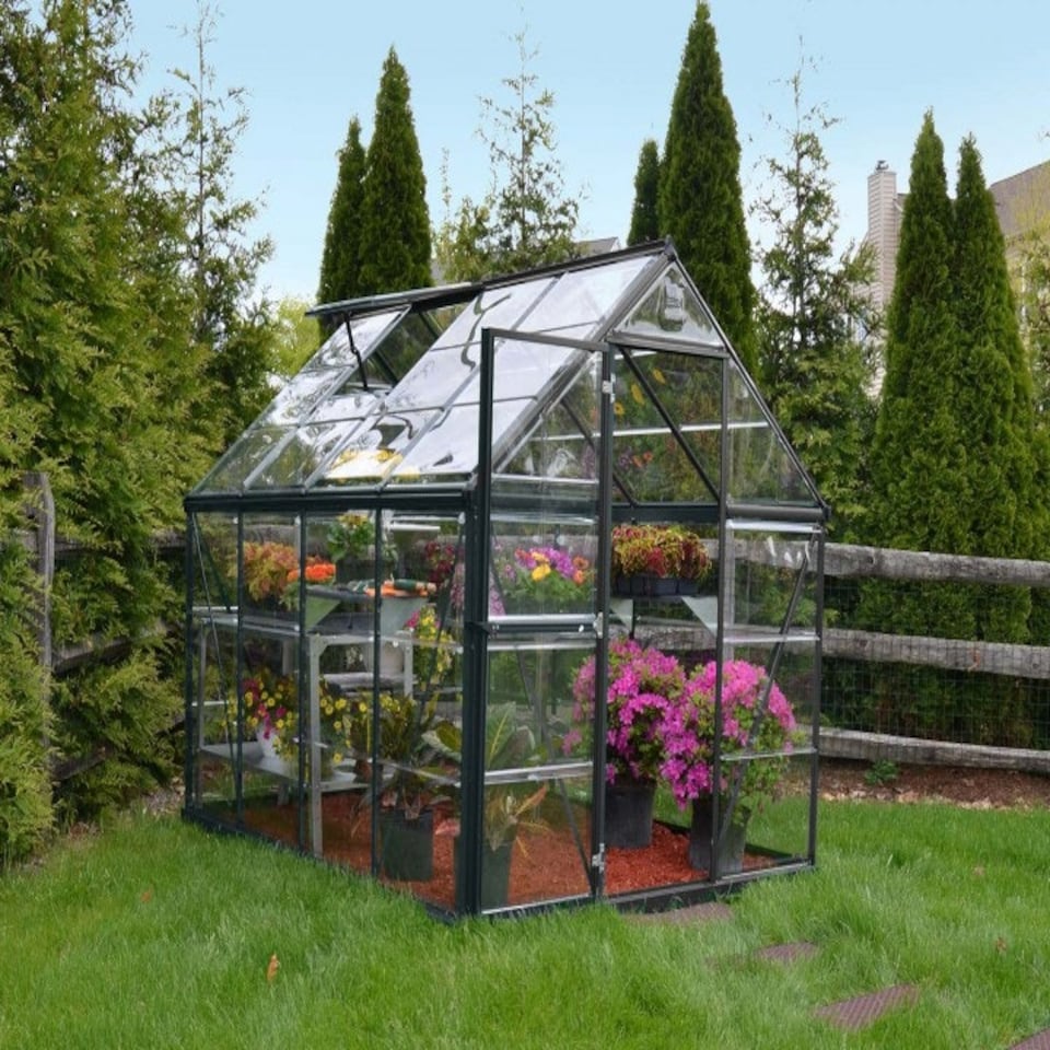 image 1 of Greenhouse Harmony 6X8 - Polycarbonate - L247 x W185 x H208 - Grey