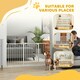 image 8 of PawHut Adjustable Safety Gate w/ 3 Extensions and Four Adjustable Screws, White