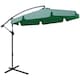 image 1 of Outsunny 2.7m Garden Banana Parasol Cantilever Umbrella with Crank Handle and Cross Base for Outdoor, Hanging Sun Shade, Green