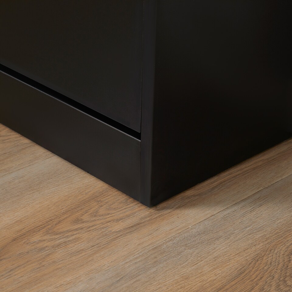 image 1 of HOMCOM 2 Drawer Shoe Cabinet, Narrow Shoe Storage Cabinet with Flip Doors and Adjustable Shelves, Slim Shoe Cupboard for 12 Pairs of Shoes for Entryway, Hallway, Black