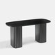 image 3 of OHS Ribbed Curved Home Furniture Living Room Decor Coffee Table | Black