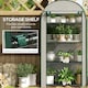image 6 of Outsunny 80 x 49 x 160cm Mini Greenhouse Portable Green House with Shelf White